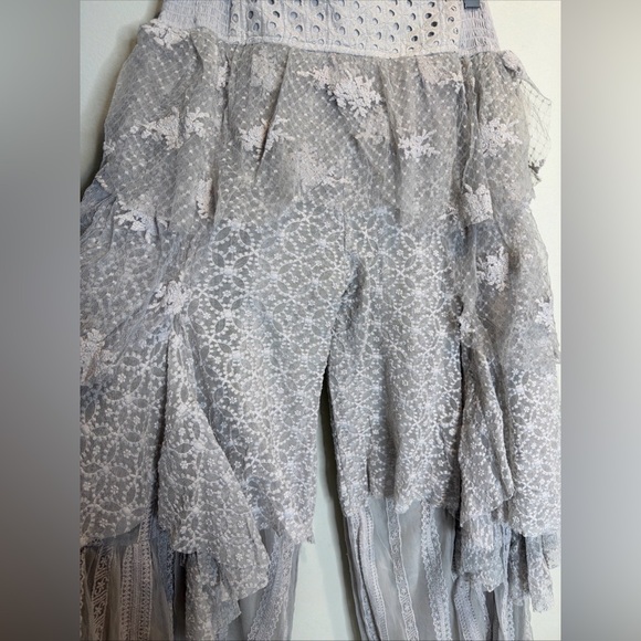 Free People FP ONE Florence Tiered Ruffles Fairy Lace  Ethereal Pants XS - Picture 7 of 8
